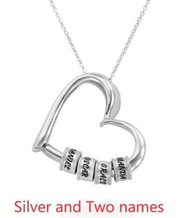 Personalized Heart Necklaces Custom Name Love Mothers Day Christmas Valentines