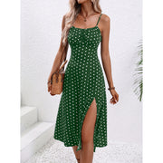 Summer Dot Print Suspender Dress