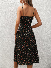 Summer Dot Print Suspender Dress