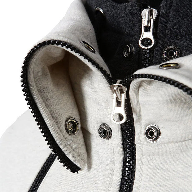 Men's Zip UP Hooded Jacket Casual Sweatshirt