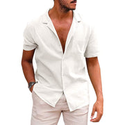 Men's Tops Casual Down Short Sleeve Shirt