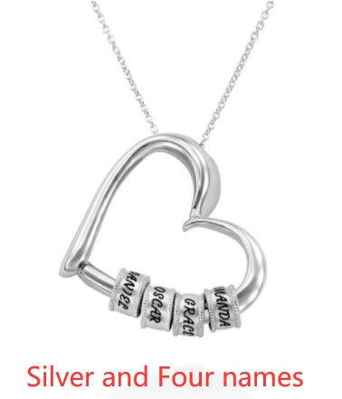 Personalized Heart Necklaces Custom Name Love Mothers Day Christmas Valentines