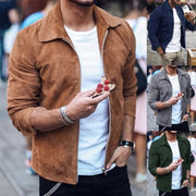 Men Turn down Collar Casual Jacket