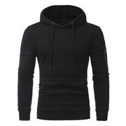 Men Sweatshirt Hoodie With Arm Zipper Long Sleeve