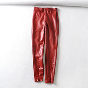 Ladies PU Leather Leg Pants 3 Cols