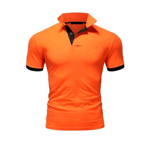 Men Polo-Shirt Shorts-Sleeve Tops