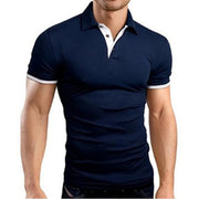 Men Polo-Shirt Shorts-Sleeve Tops