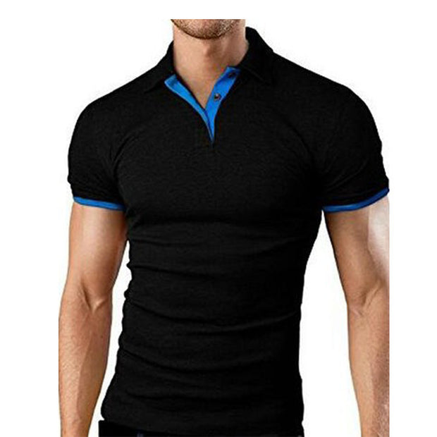 Men Polo-Shirt Shorts-Sleeve Tops