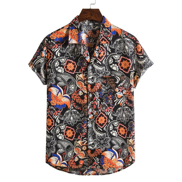 Men Short sleeved printed shirts