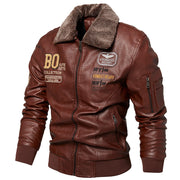 Men's Casual Slim Fit Leather Jacket