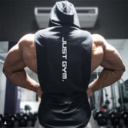 Fitness Vest Men Hooded Loose Top