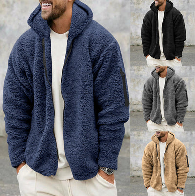 Double-sided Men's Fleece Jacket with Zip