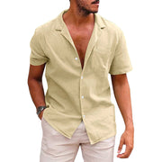 Men's Tops Casual Down Short Sleeve Shirt