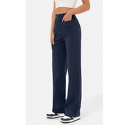 Women's High Waist Loose Straight Trousers