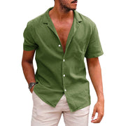 Men's Tops Casual Down Short Sleeve Shirt