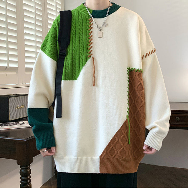 Winter Colorblock Long Sleeve Pullover