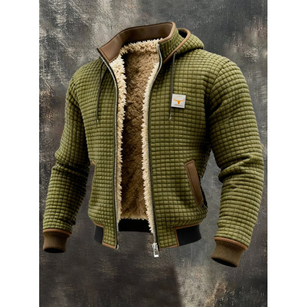 Men's Fleece-Lined Thick Hooded Jacket