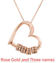 Personalized Heart Necklaces Custom Name Love Mothers Day Christmas Valentines