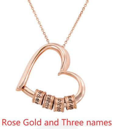 Personalized Heart Necklaces Custom Name Love Mothers Day Christmas Valentines