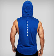 Fitness Vest Men Hooded Loose Top