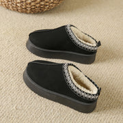 Women's Fleece Cotton Half Slippers