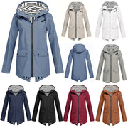Women's Zipper Hooded Windproof Thin Coat