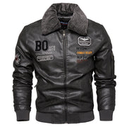 Men's Casual Slim Fit Leather Jacket