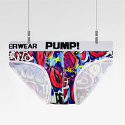 Underwear Men's Fashion Youth Graffiti Breathable Briefs