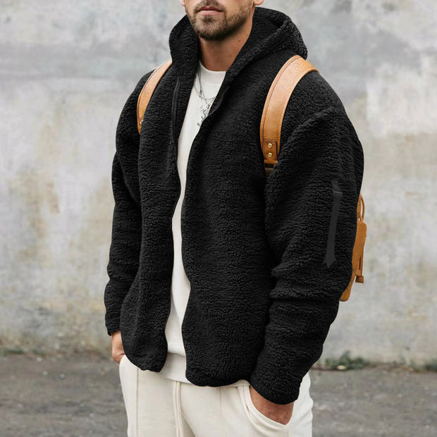 Double-sided Men's Fleece Jacket with Zip