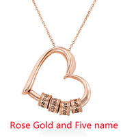 Personalized Heart Necklaces Custom Name Love Mothers Day Christmas Valentines