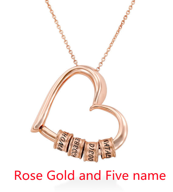 Personalized Heart Necklaces Custom Name Love Mothers Day Christmas Valentines