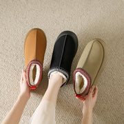 Women's Fleece Cotton Half Slippers