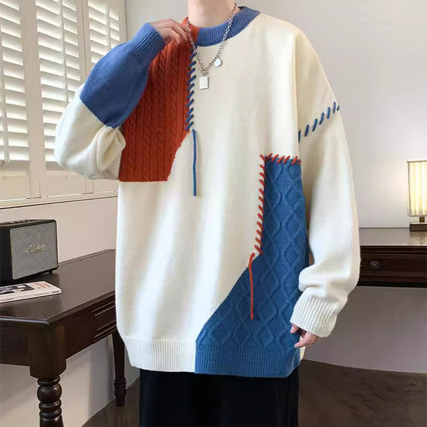 Winter Colorblock Long Sleeve Pullover