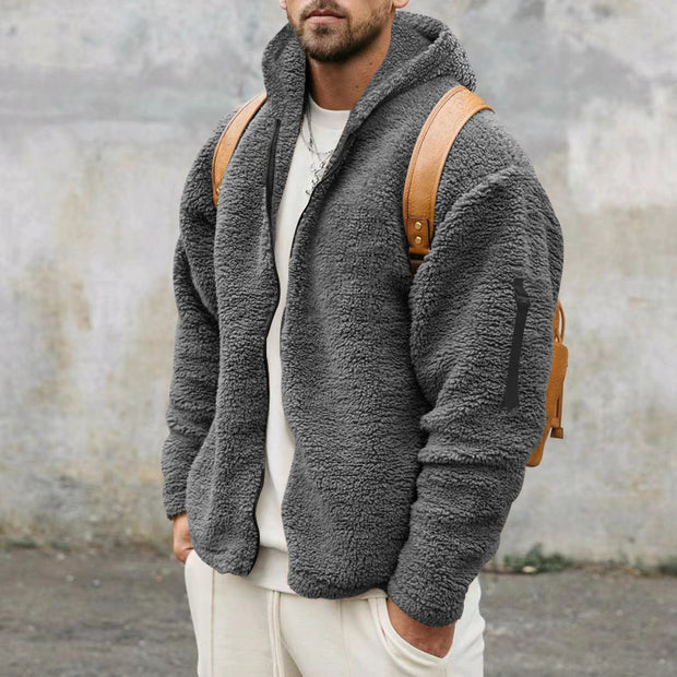 Double-sided Men's Fleece Jacket with Zip