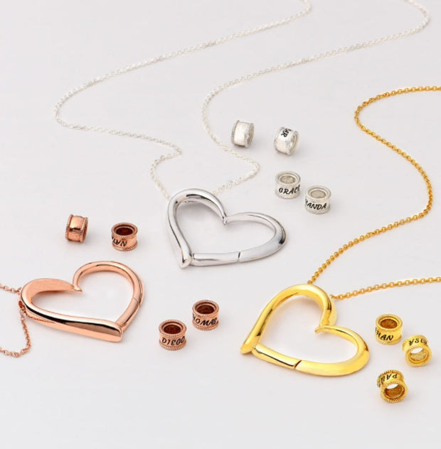 Personalized Heart Necklaces Custom Name Love Mothers Day Christmas Valentines