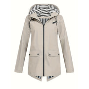 Women's Zipper Hooded Windproof Thin Coat