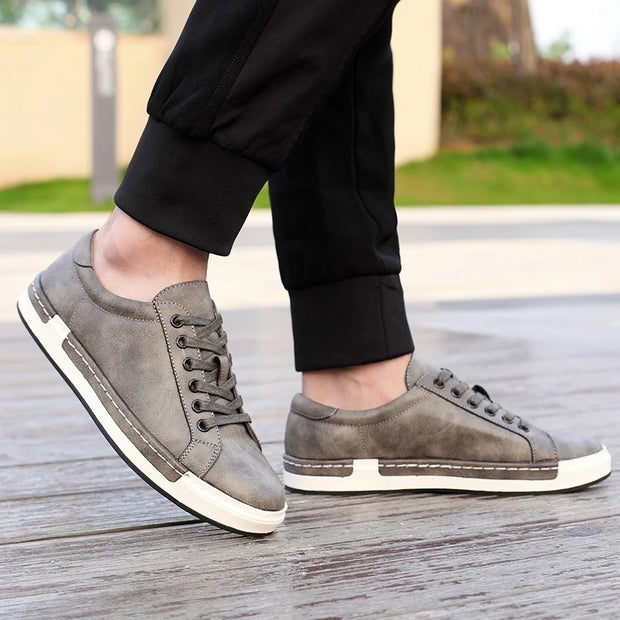 Men Leather Casual Shoes Autumn Sneakers