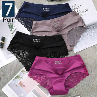 7Pcs Women's Solid Color Seamless briefs