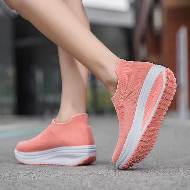 Super Light Women Shoes Summer Flying Weave Sneakers