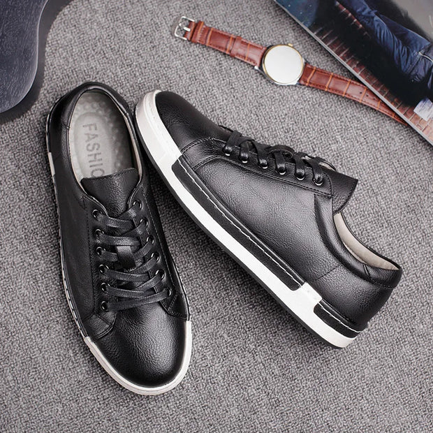 Men Leather Casual Shoes Autumn Sneakers