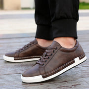 Men Leather Casual Shoes Autumn Sneakers