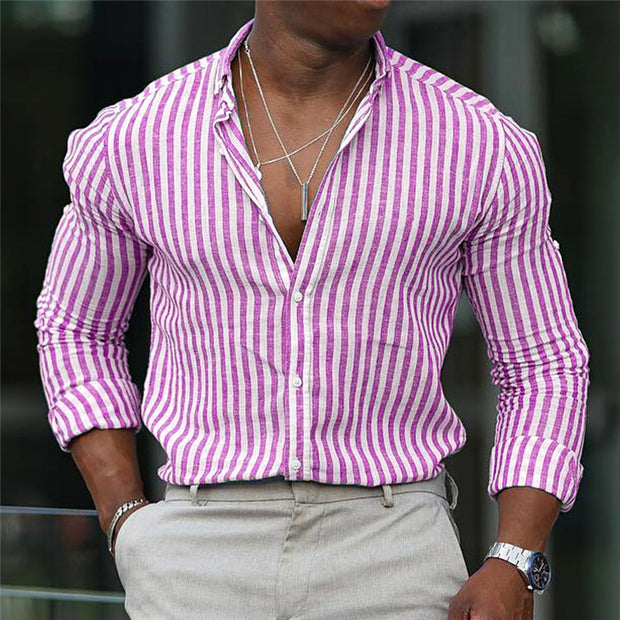 Men's  Long Sleeve Casual Slim-fitting Shirt