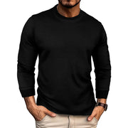 Men's Casual Loose Round Neck Long-sleeved T-shirt