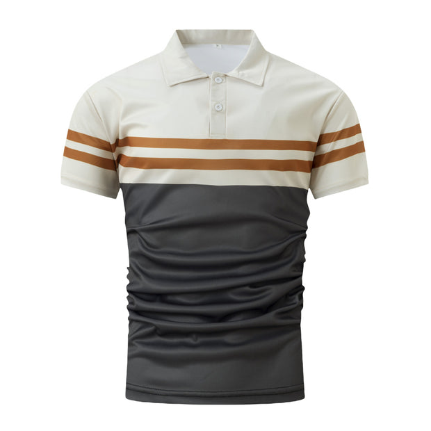 Men's Casual Polo Printed Shirt