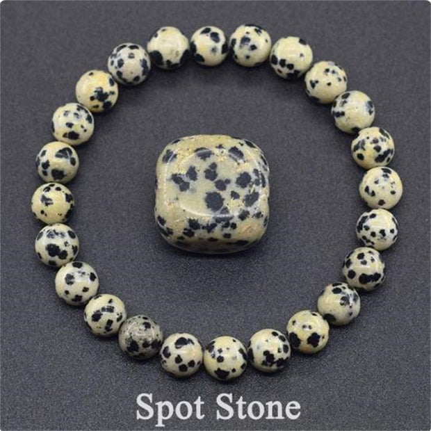 Natural Stone Elastic String Beaded Bracelet