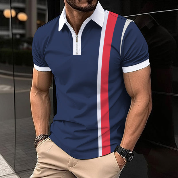 Men's Casual Polo Printed Shirt