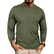 Men's Casual Loose Round Neck Long-sleeved T-shirt