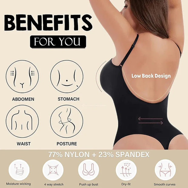 Low Back Shaper Wear Seamless Body Suit Compress