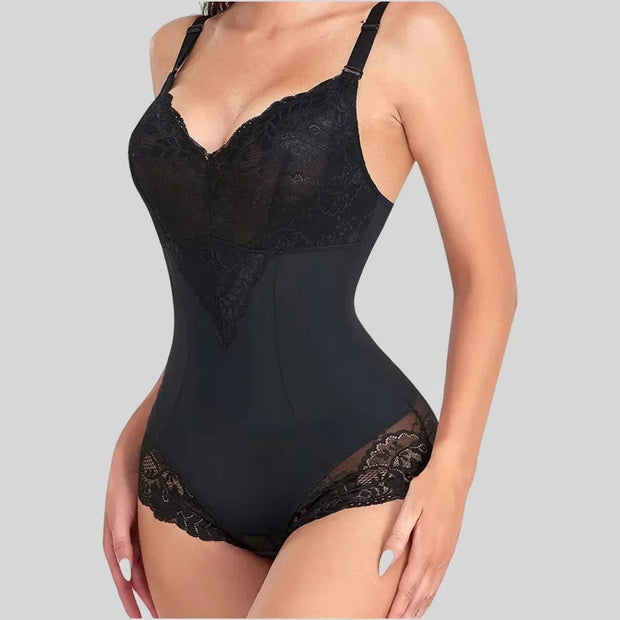 Lace V Neck Spaghetti Strap Underwear Bodysuits