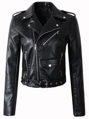 Women leather jackets in colors